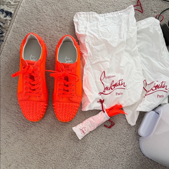 Christian Louboutin Orange Sneakers